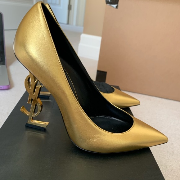 SOLD YSL Gold Opyum Leather Pumps 110mm - Picture 4 of 10